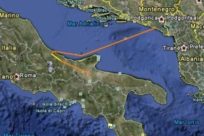 Un cavo elettrico  di Terna tra ITALIA e MONTENEGRO